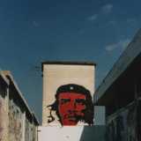 Coppolarossa, immagine del volto di Che Guevara sull'immobile occupato